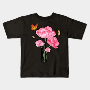 Flowers and butterfly Kids T-Shirt